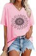 Oversized Tshirts For Women V Neck Graphic Tees Summer Casual Short Sleeve Basic Loose Tops 2026_ecoleips.com