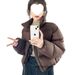 Off-Season Version Kendall Jenner Style Short High-Waisted Thickened Down Jacket For Petite Women, European And American_ecoleips.com