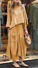Women's Clothing Spring And Autumn New Solid Color Loose Skirt Two Piece Suit_ecoleips.com