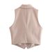 Women's clothing suit vest for women spring and autumn suit collar casual sleeveless women's vest jacket 8BS9678_ecoleips.com