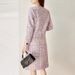High-end Italian Fabric Tweed Round Neck Warm Two-piece Set For Women With A Youthful Look_ecoleips.com