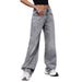 American Retro Low Waist Non-Stretch Washed Straight Women, New Autumn Street Style Wide Leg Jeans For Women_ecoleips.com
