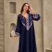 Women's Clothing Robe V Neck Hot Diamond Loose Dress_ecoleips.com