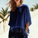 Women's round Neck T-Shirt Solid Color with Tassel Hem Loose Top Lightweight Breathable Batwing Sleeves European American Style_ecoleips.com