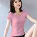 Summer Short Pure White T-shirt Women's Short-sleeved Slim-fitting Crew Neck Spring Clothes New Pure Cotton Top T-shirt Bottoming Shirt_ecoleips.com