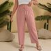 New Arrival 2026 Women's plus Size High Waist Wide Leg Casual Pants Drawstring Solid Color European American Style Long Fashion_ecoleips.com