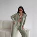 Women's Clothing Solid Color Cardigan Pocket Casual Wide Leg Trousers Suit_ecoleips.com