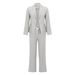 Elegant Women’s Blazer & Trousers Set – Stretch Polyester Professional Suit (S-XXL, Black/Tan/Navy/Light Gray/Chocolate)_ecoleips.com