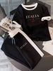Women's Stylish Letter & Heart Print T-Shirt & Shorts Set – Italian-Inspired Casual Outfit_ecoleips.com