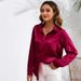 2026 Spring Autumn Fashion Hot-Selling Real Shot European And American Cross-Border Women's Solid Color Satin_ecoleips.com
