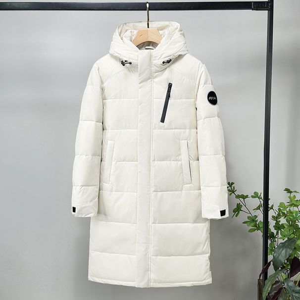 Unisex Long Down Coat With Hood - Windproof & Thermal Insulated Winter Jacket For Men & Women_ecoleips.com