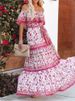 Summer Women Print Boho Dress Fashion Sexy Slash Neck Maxi Dresses For Femme Casual Elegant Party Vestidos Robe 2023 New Female_ecoleips.com