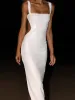 Glitter Sequins Backless Long Dress Women High Waist Strap Cut Out Slim Sleeveless Bodycon Dresses Female Evening Party Robe_ecoleips.com