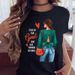 European And American Cross-border Foreign Trade Wholesale Fashion Urban Girl Round-neck Plus-size Short-sleeve T-shirt_ecoleips.com