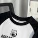 Unisex Minimalist Printed Raglan Short Sleeve T-Shirt Soft Pure Cotton Top for Women New Spring/Summer/Autumn Style Base Layer_ecoleips.com
