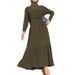 Women's Clothing Long Skirt Middle East Autumn And Winter New Texture Solid Color Long Fashion Dress_ecoleips.com