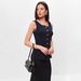 2025 New Spring/Summer European And American Women's Fashion Metal Buckle Slit Knit Vest Slim Fit Cardigan_ecoleips.com