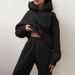 Women's Clothing Autumn And Winter Sweater Set Casual Fashion Sports Pants Plus Velvet Sweater Set_ecoleips.com