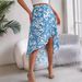 Women's Clothing Spring And Summer Flower Ruffled Mid Length Irregular Skirt_ecoleips.com