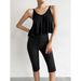 High-Waisted Slimming Cropped Pants European Style Straight Leg Casual Summer Pants for Petite Women with Side Slit_ecoleips.com