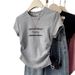 Women's Slimming Crew Neck T-Shirt Korean Style Cartoon Print Ruffled Short Sleeve Summer Top For Instagram_ecoleips.com