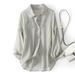 Women's Light Luxury Tencel Long Sleeved Shirt Spring Summer Loose Fit Breathable Casual Sun Protection Clothing Stylish Design_ecoleips.com