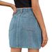Women's Clothing Summer New Washed Workwear Denim Skirt Skirt_ecoleips.com