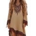 Women's Dress With Frills, Lace, And Loose-Print Design A Fashionable And Stylish Skirt._ecoleips.com