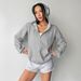 AD678 Foreign Trade European And American Style Cross-Border New Hot-Selling Hooded Cardigan Jacket Sports Casual_ecoleips.com