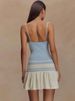 Absobe Knitted Stripe Patchwork Slip Mini Dress For Women Backless Slim A-Line Casual Spagheti Strap Short Dress Summer Outfit_ecoleips.com