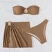 Women's Clothing Resort Beach Three Piece Swimsuit Skirt_ecoleips.com