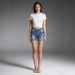 European American Cro-border Direct Ource Factory Ummer New Caual And Tylih Women' Denim Hort With Cuffed_ecoleips.com