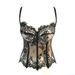 Women’s Clothing black lace sexy hollow camisole slim fit vest with padded top for women_ecoleips.com