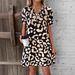 Women's V Neck Short Sleeved Dress 2025temu Cross Border E-commerce Independent Website European & American Style Spring/Autumn Summer Regular Size_ecoleips.com