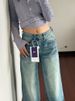 Retro High-waisted Washed Wide-leg Jeans For Women, 2025 Autumn Winter New Style, Loose And Slimming Design With_ecoleips.com