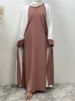 New Design Nida Muslim Abaya Dubai Luxury Woman Dress Veiled Islamic Moroccan Kaftan Black Ramadan Modest Casual Clothing Eid_ecoleips.com