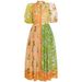 Women's Clothing Summer New Women's Clothing Floral Print Puff Sleeve Cotton And Linen Mid Length Dress_ecoleips.com