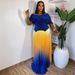 Women's Clothing 2 Piece Set African Plus Size Women's Clothing High End Gradient Pleated Skirt Pleated Top Slim Commuting Fashionable Skirt_ecoleips.com
