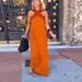 Women's Clothing Women's Open Slit Halter Neck Backless Long Dress Sleeveless Color Block Style Clothing For Formal & Casual_ecoleips.com