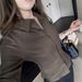Linen Medium-sleeved Shirt Women's 2026 Summer New Natural Pleated Shirt Waist Top_ecoleips.com