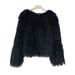 Women’s Short Faux Fur Jacket, Trendy Streetwear Cropped Faux Fur Coat, Y2K Aesthetic Fluffy Outerwear For Fall & Winter_ecoleips.com