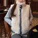 Aria Basics Banli KK11.24/20 'Miss Berlin' Vintage Plaid Color-block Reversible Horn Button Waistcoat_ecoleips.com
