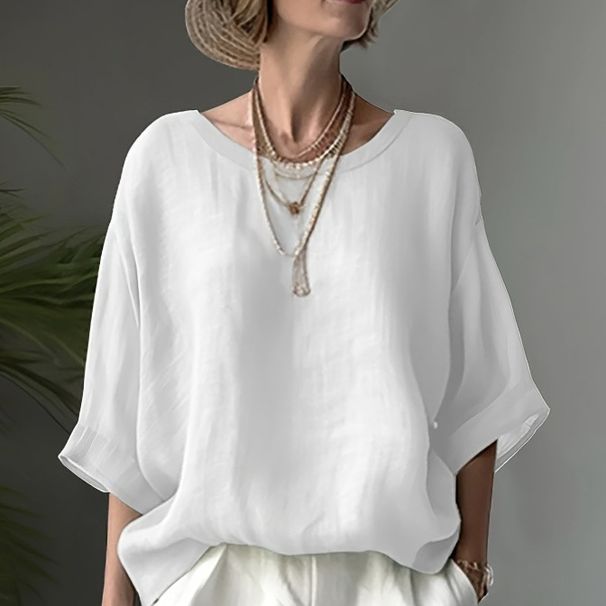 Women's Clothing Women’s Oversized Relaxed Fit Shirt – Breathable Cotton Blend Drop Shoulder Top (Unisex Casual Wear, Plus Size Friendly)_ecoleips.com
