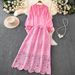 French Retro Chiffon Blouse And Slim Fitting Bodycon Skirt Set for Women round Neck Lace Trim Elegant Women's Clothing_ecoleips.com
