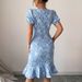 Summer Women's Clothing Round Neck Short Sleeve Dress Slim Waist Embroidered Ruffle Casual American Style Thin Dress_ecoleips.com