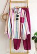 Women's Plus Size Women's Clothing Summer Slightly Fat MM Fashionable Loose Slim Comfortable Casual Striped Suit_ecoleips.com