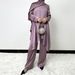 Modest Abaya Dress Elegant Two-Piece Maxi Dress Set – Flowy Tencel Tunic & Pleated Skirt With High Waist_ecoleips.com