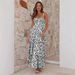 Cross-Border Independent Station New Spring Summer Floral Dress Vacation Party Backless Sexy Sweet Gown For Women_ecoleips.com