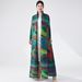 Middle Eastern Women's Fashion For Foreign Trade, Muslim Arab Robe With Printed Patterns, Loose-fitting, Elegant,_ecoleips.com