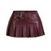 Women's PU Leather Mini Skirt – Sexy High-Waisted Pleated Skater Skirt For Night Out & Clubwear (S-XL)_ecoleips.com